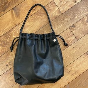 Clare V Black Cinch Bucket Bag